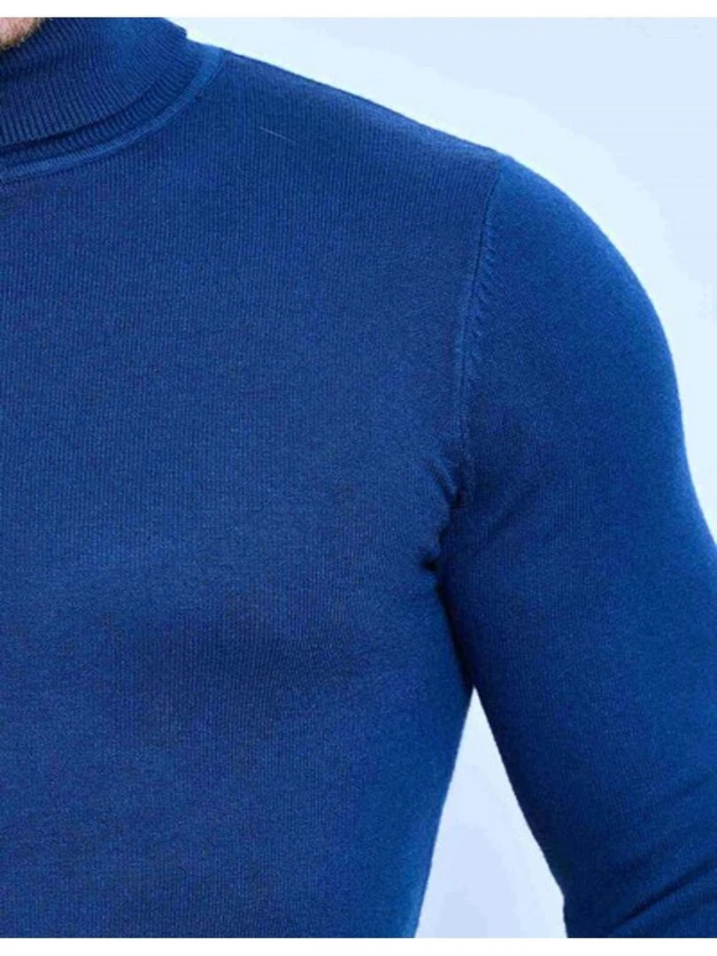 Pull col roulé Kebello   Bleu