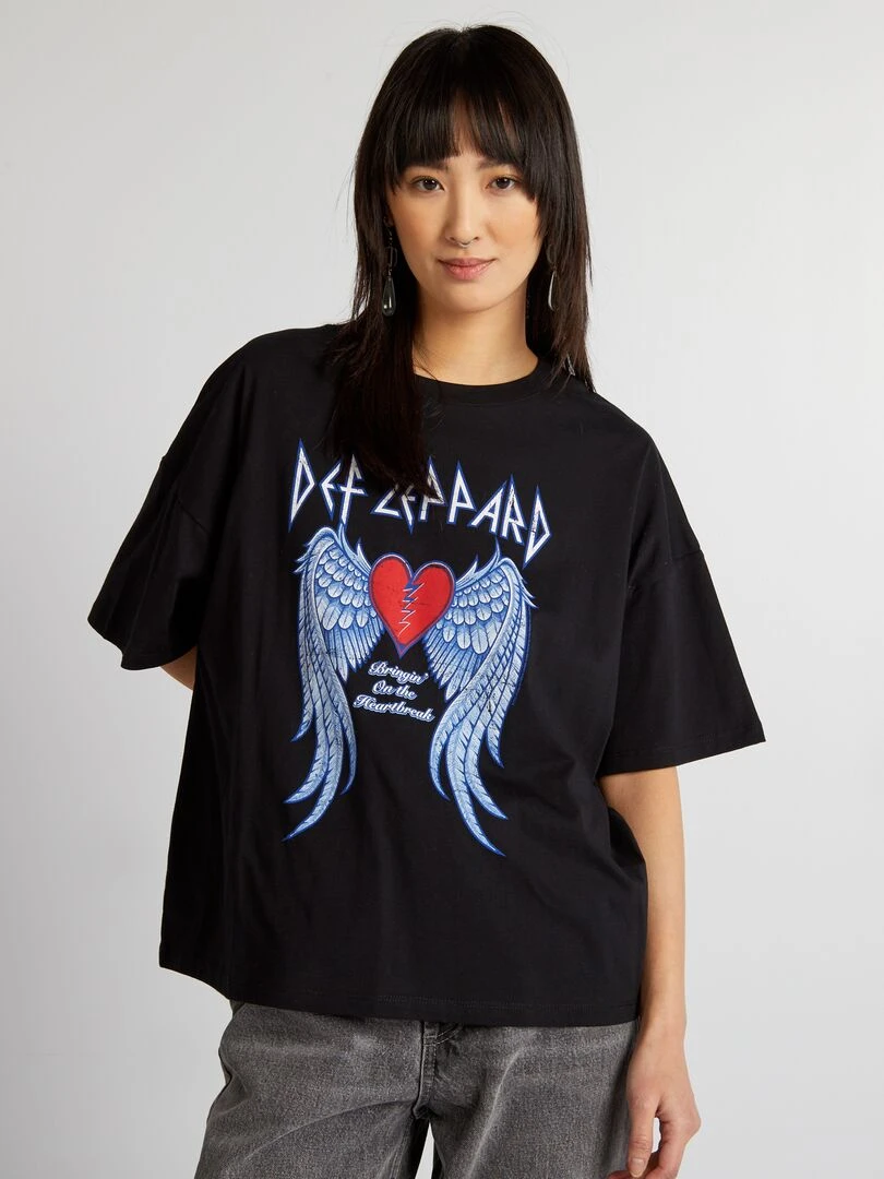 T shirt 'Def Leppard'   noir