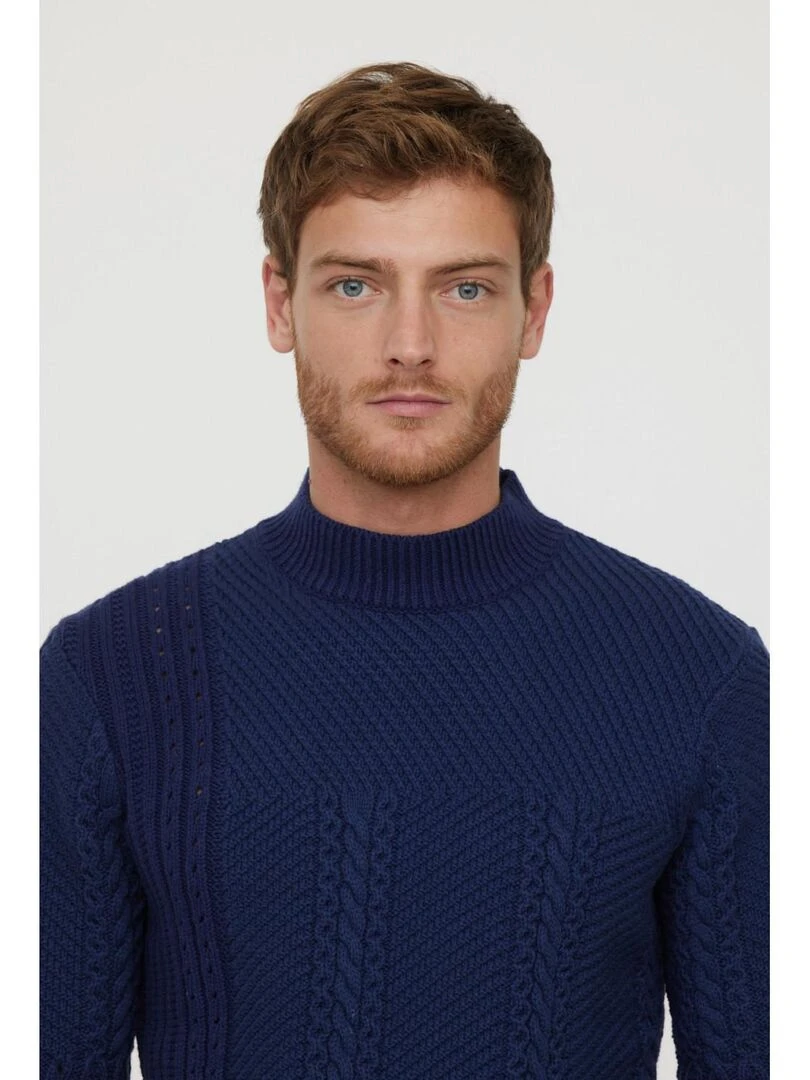 Lee Cooper   Pull manches longues coton regular COSMO   Bleu marine