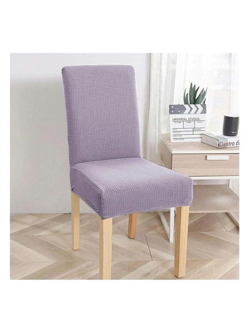 1 Housse de chaise extensible Gris Gris
