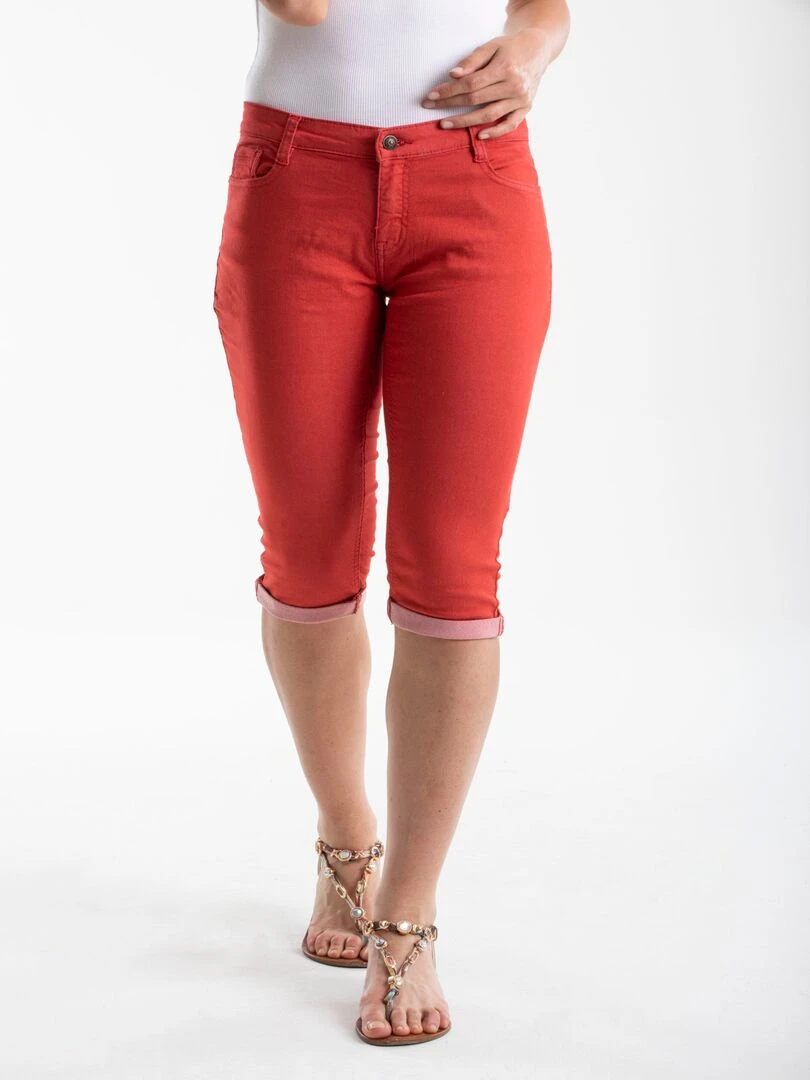 Pantacourt gabardine stretch POEMA 'Rica Lewis' Rouge