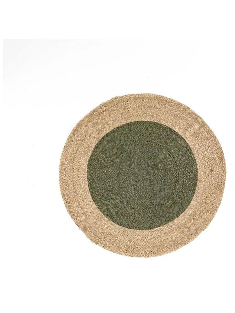 Tapis rond bicolore Napoli Kaki