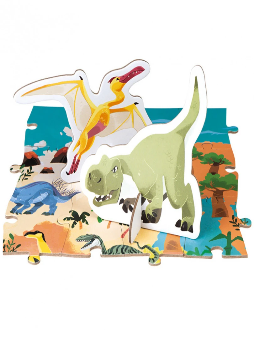 Puzzle Éducatif Géant Les Dinosaures (200 Pièces)   N/A