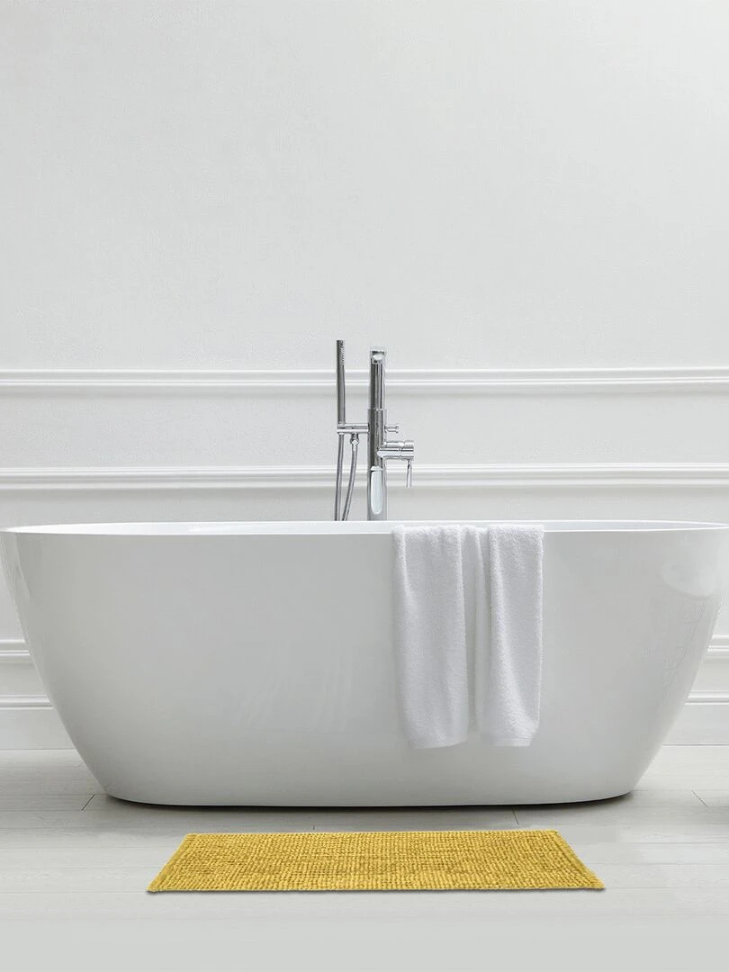 Guy Levasseur Tapis de bain en polycoton uni Jaune