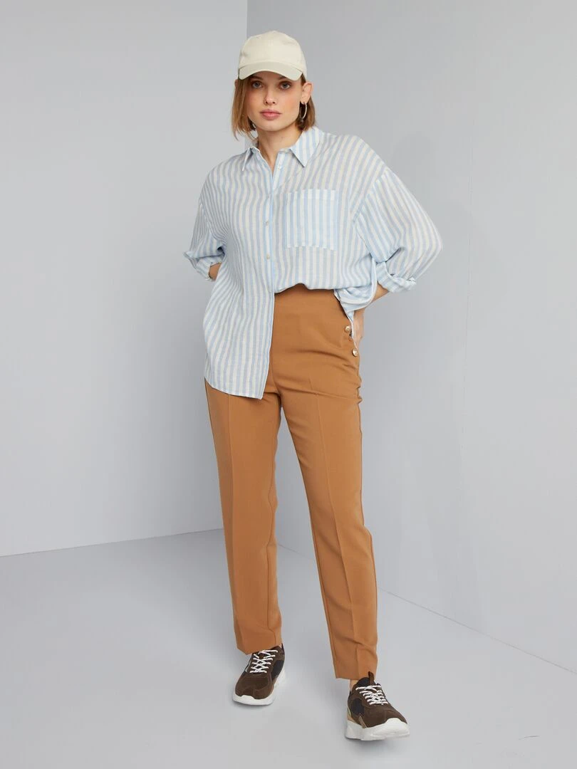 Chemise rayée Bleu