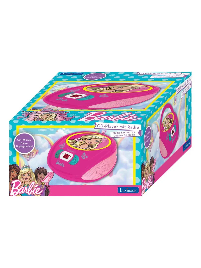 Lecteur Cd Portable Avec Prise Micro Barbie   N/A