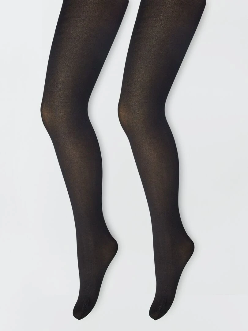 Lot de 2 collants noir