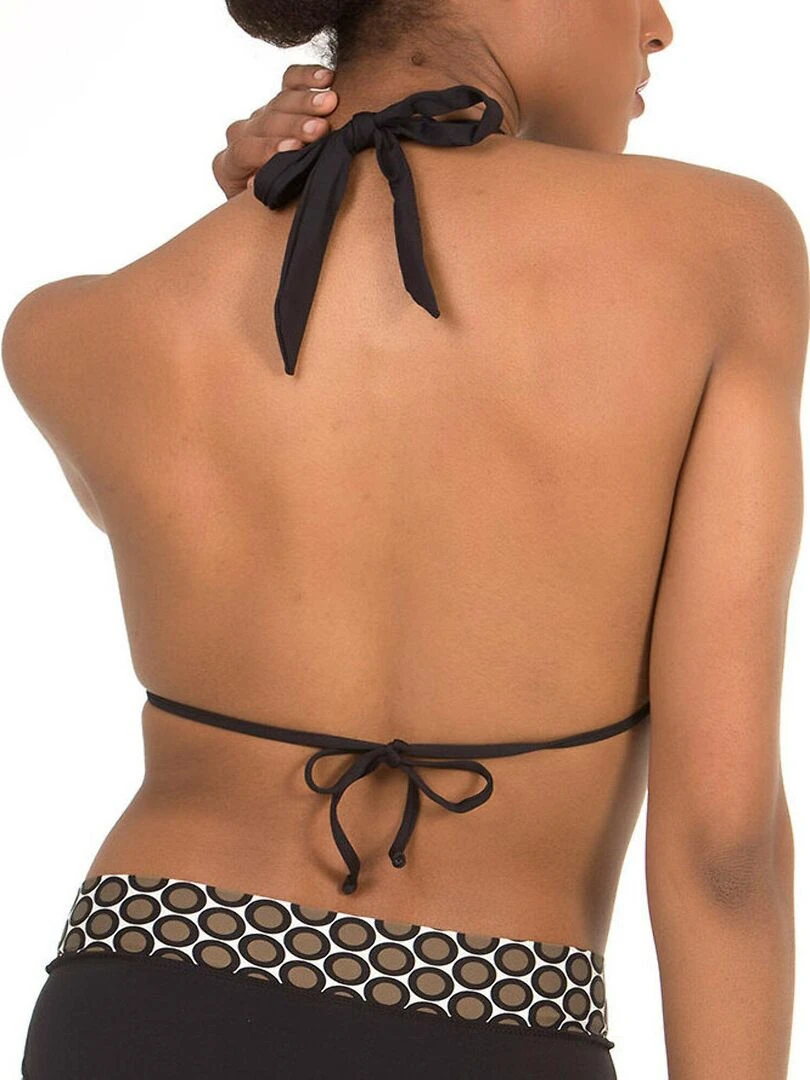 Haut maillot de bain triangle préformé multipositions Lunares marron Marron