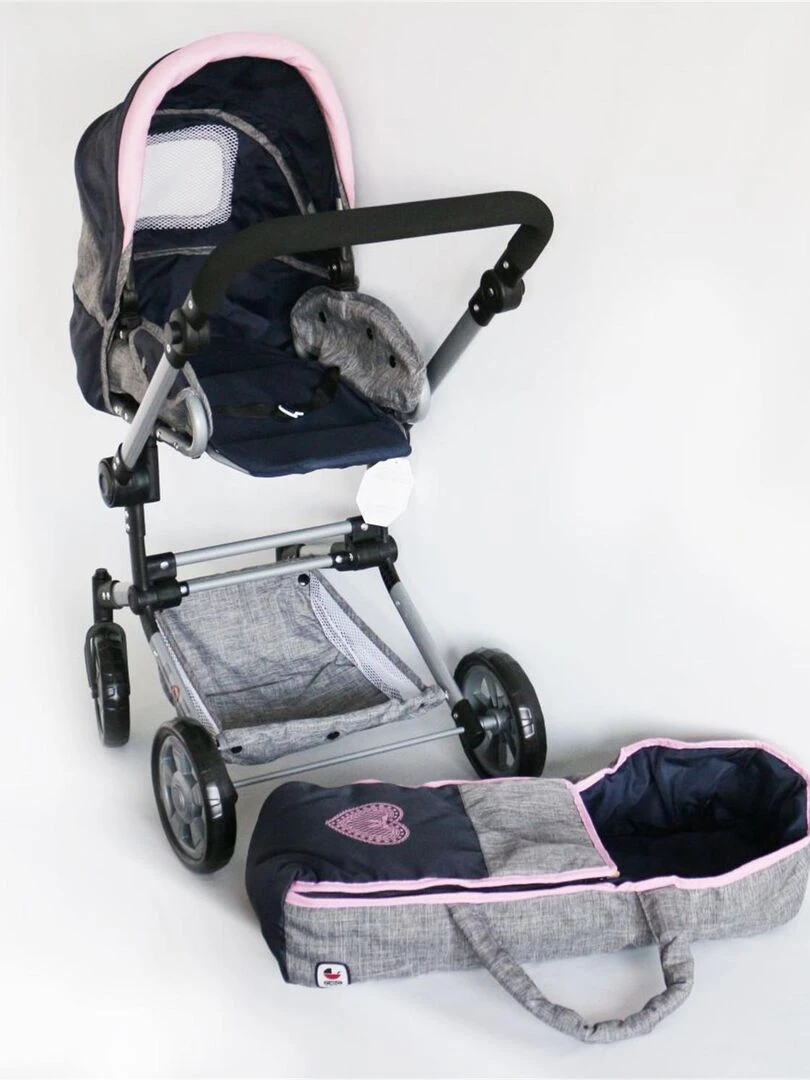 Poussette de poupée combinée JARA gris bleu foncé N/A