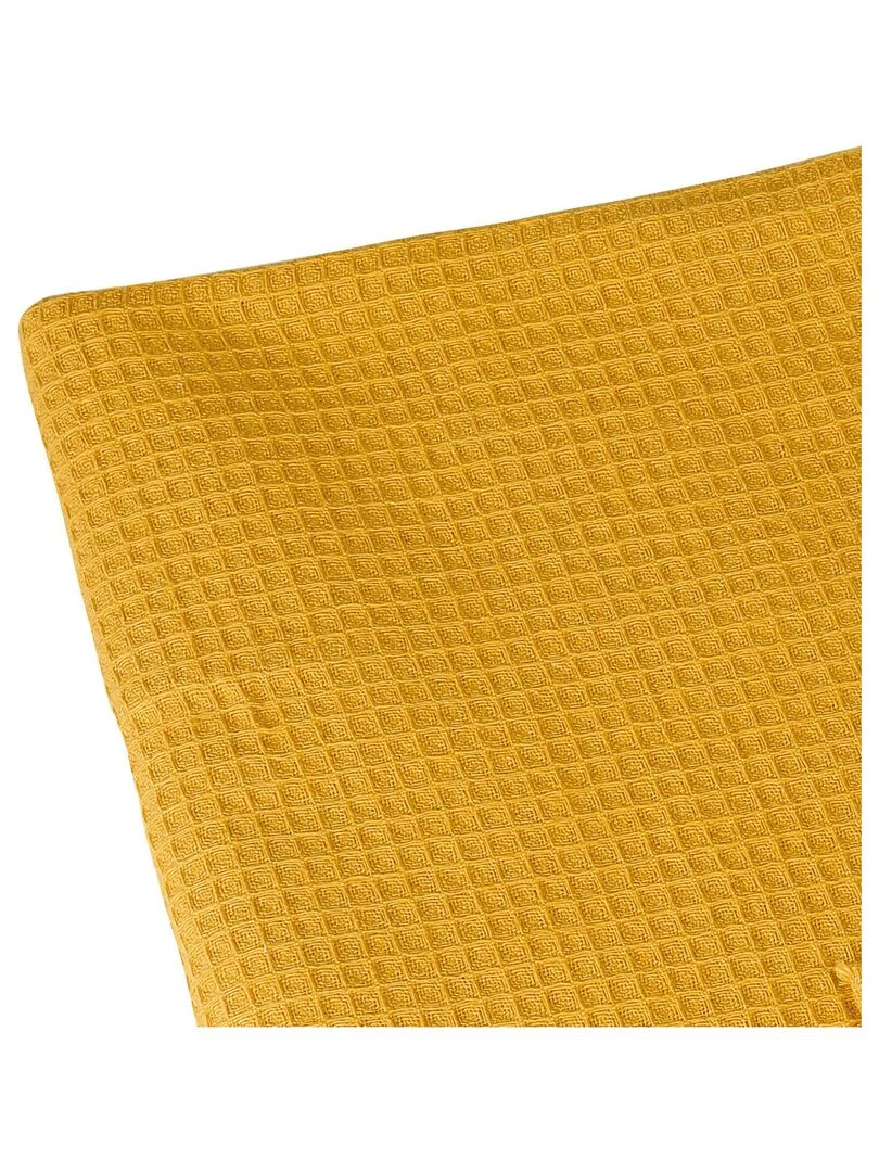 Plaid en nid d'abeille Jaune