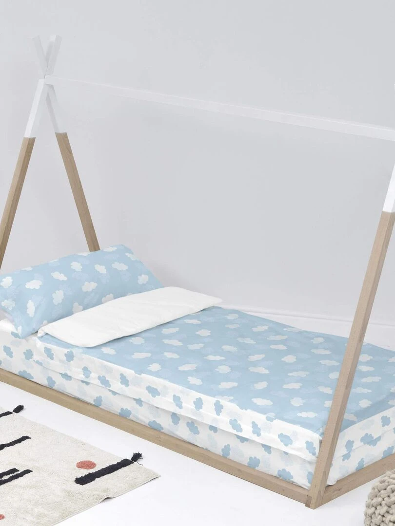 Couchage prêt à dormir Avec rembourrage Clouds "Happyfriday" Bleu