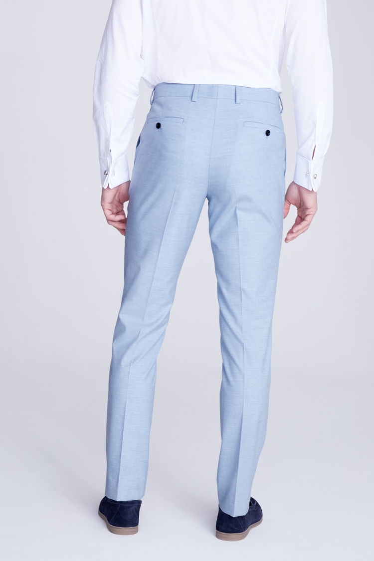 Slim Fit Light Blue Flannel Trousers Buy Online at Moss
