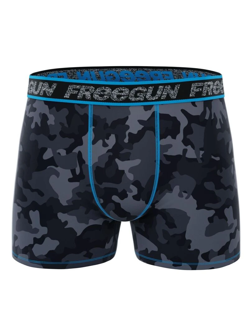 Lot de 4 boxers homme dynamique Freegun   Gris
