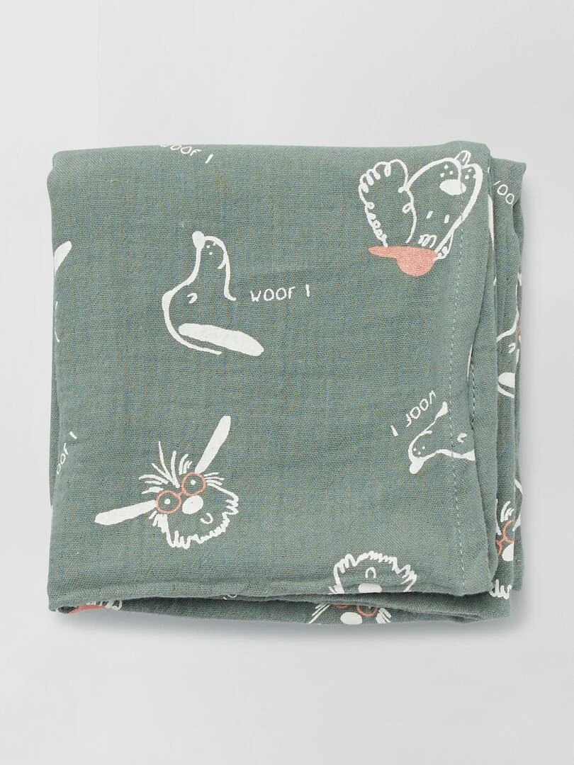 Lot de 3 langes en gaze de coton   Gris