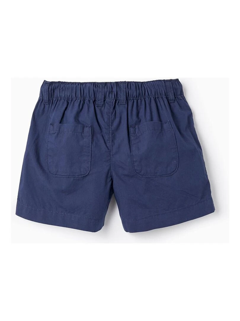 Shorts en Coton avec Cordon Contrastant pour Fille PICASSO Bleu foncé