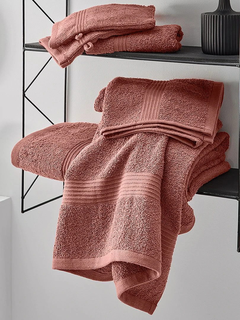 Lot de 2 serviettes 30 x 50 cm Terracotta