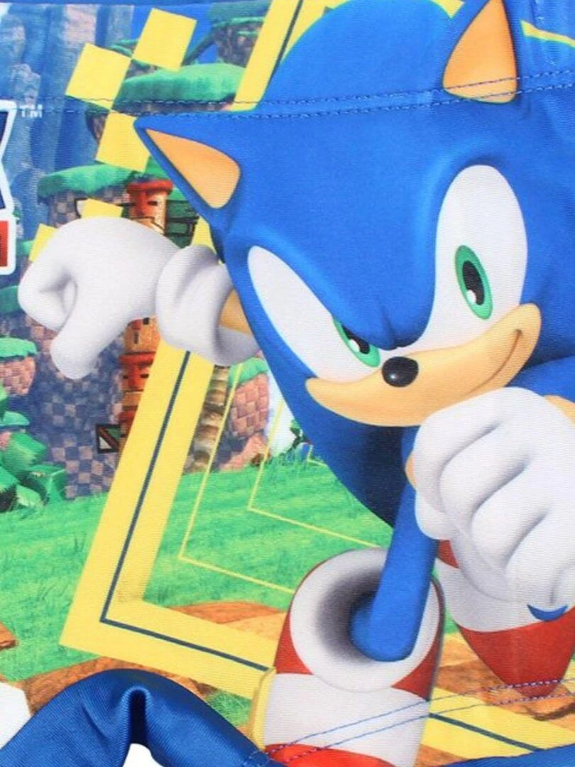 Sonic   Boxer De Bain garçon imprimé Sonic   Bleu