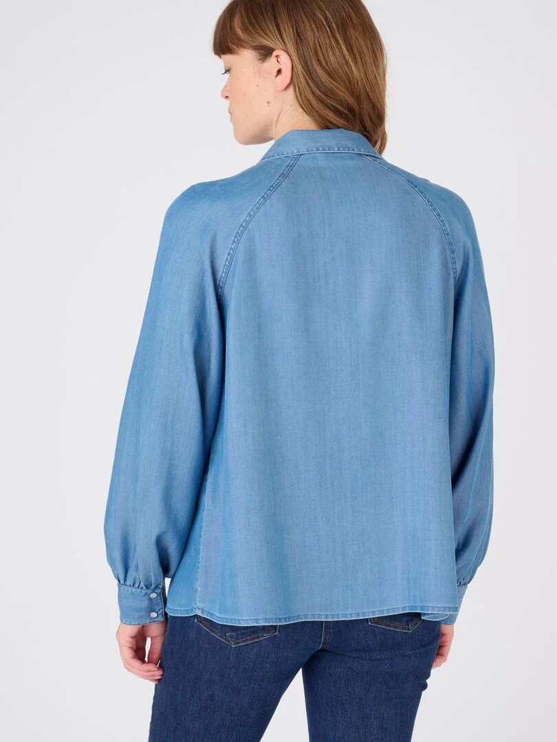 Chemise fibres lyocell Tencel(TM)    Damart   Bleu gris