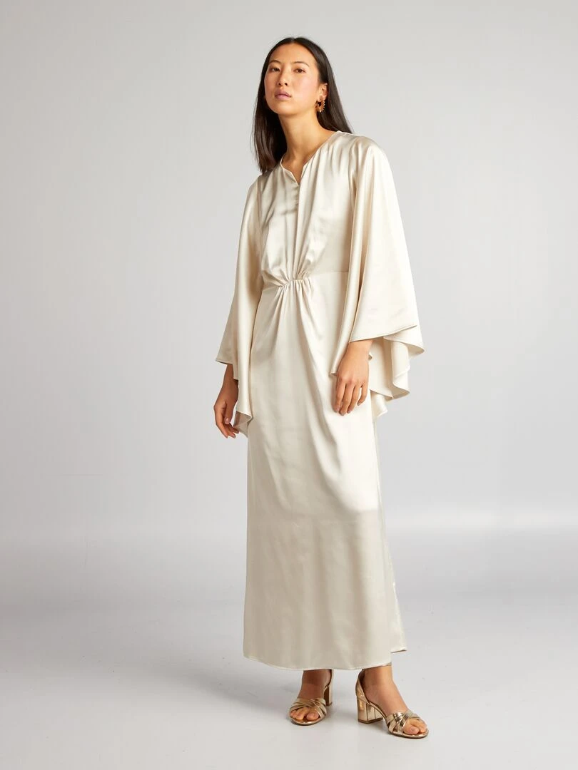 Robe satinée Blanc
