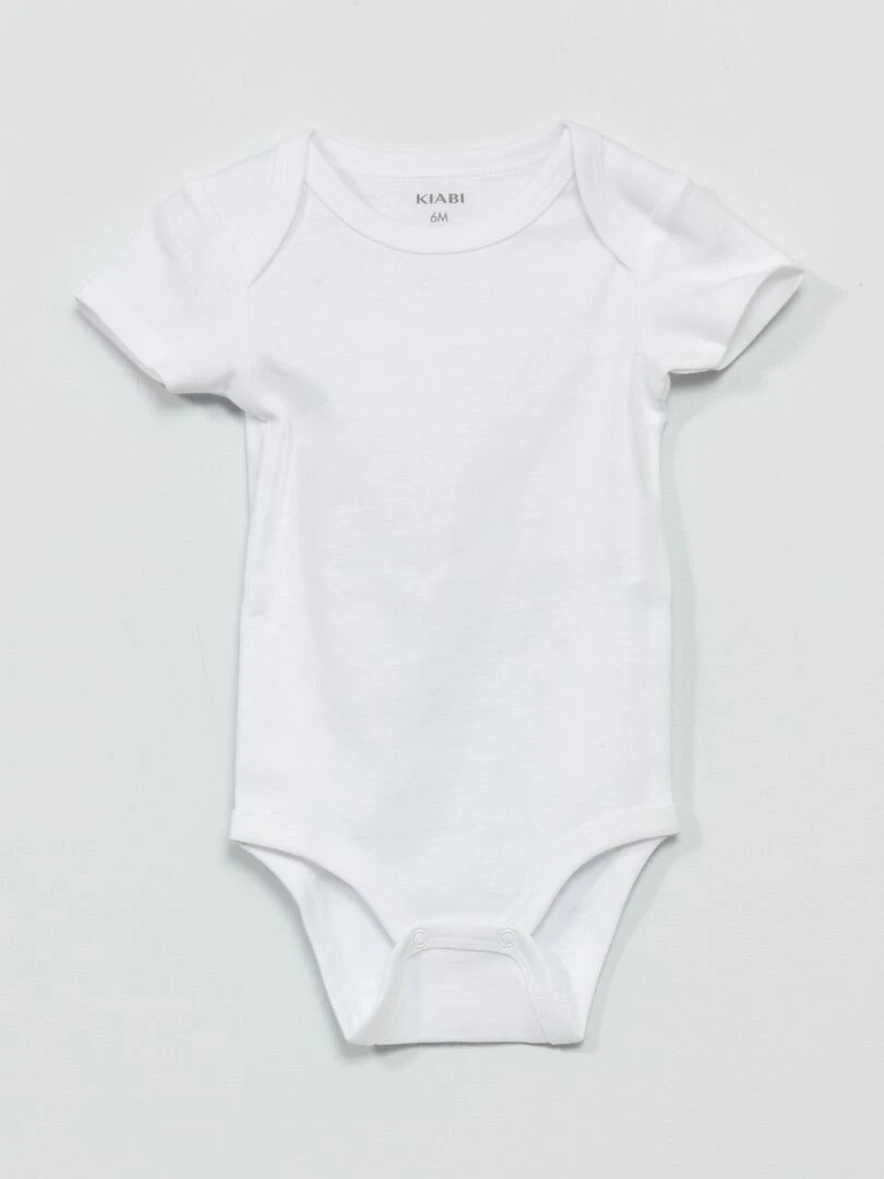 Lot de 3 bodies en jersey   blanc