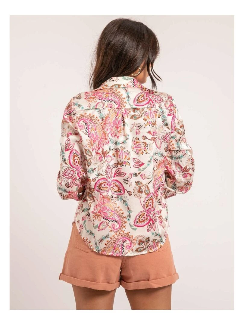 Chemise motifs OLIANE Rose