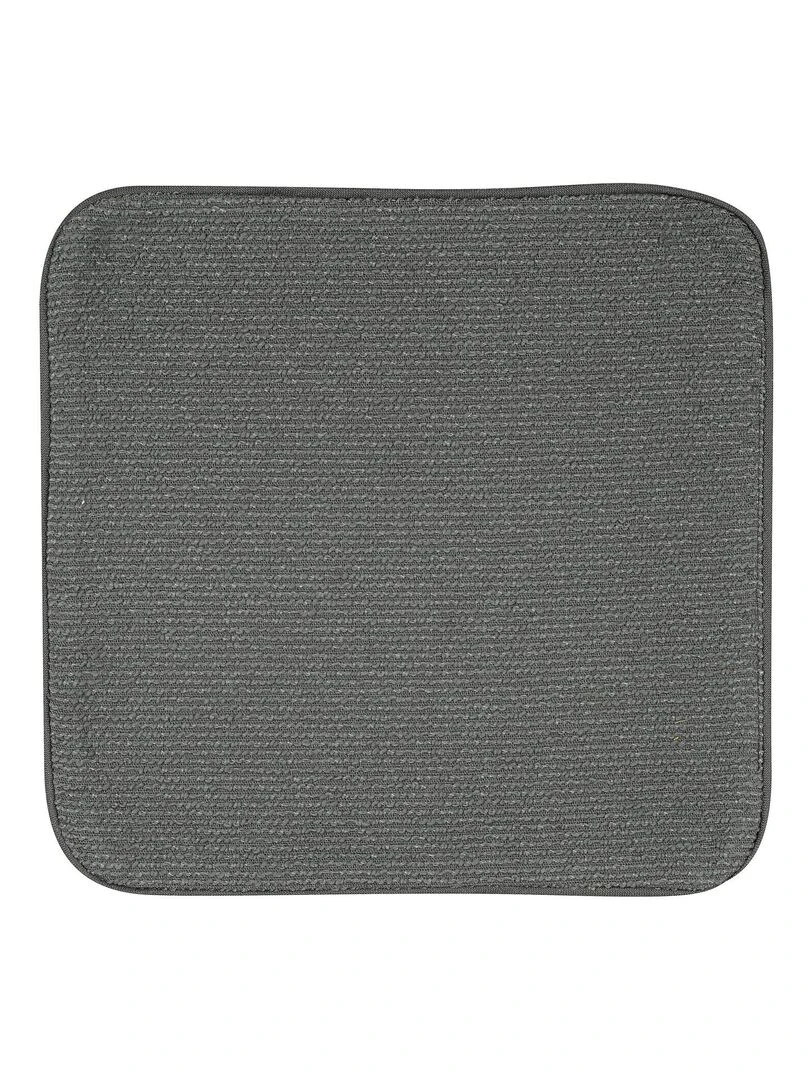 Housse de coussin passepoilée Gris foncé