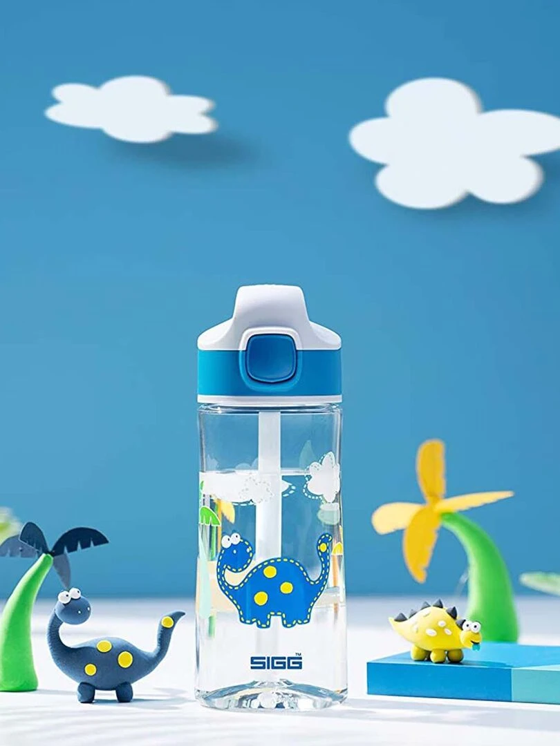 Gourde pour enfant en plastique Dino 0 45L Bleu