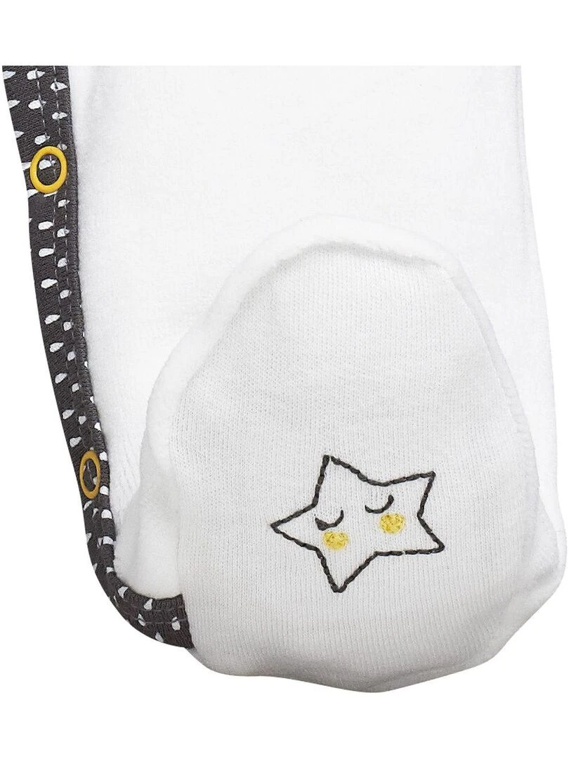 Pyjama bébé en velours   SAUTHON   Blanc Gris