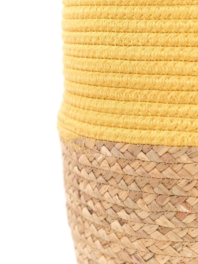 Panier long tressé 'LA FACTORY' 'TODAY'   Jaune