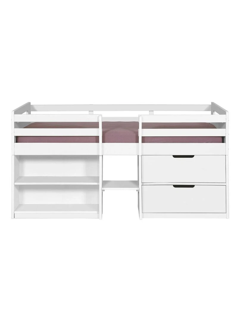 Lit mi hauteur Hoby   AKITEN RETAIL   Blanc Blanc