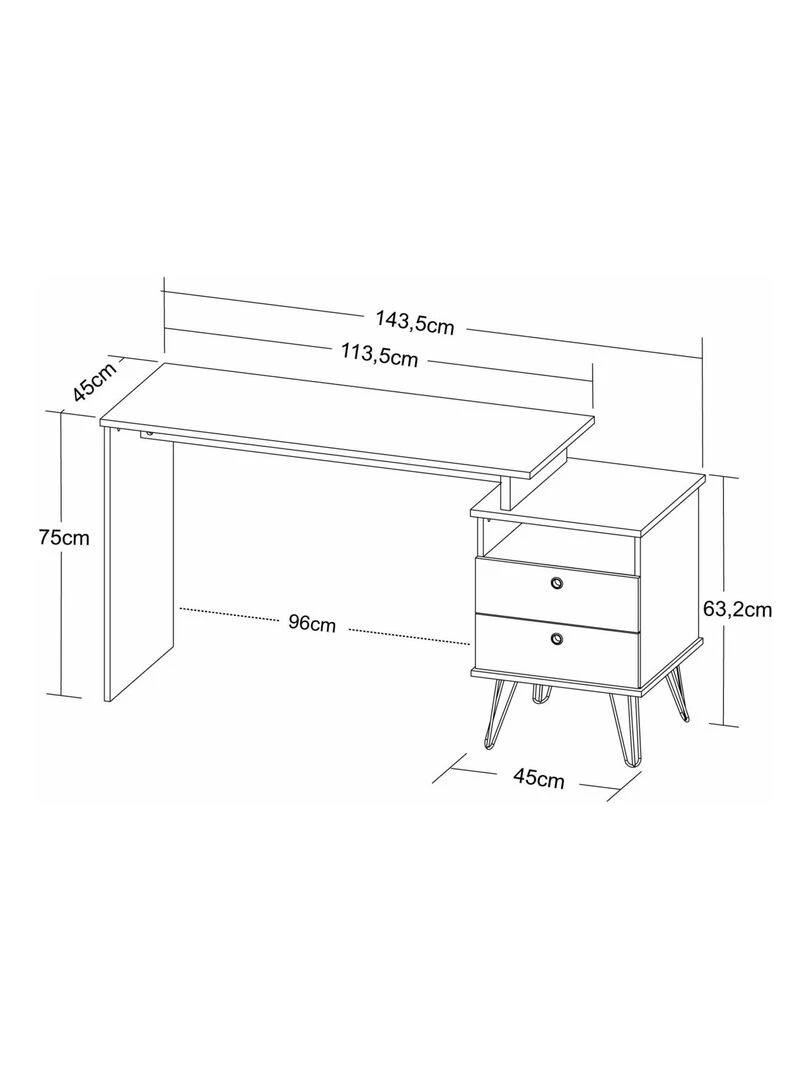 Bureau modulable Flex   AKITEN RETAIL   Gris