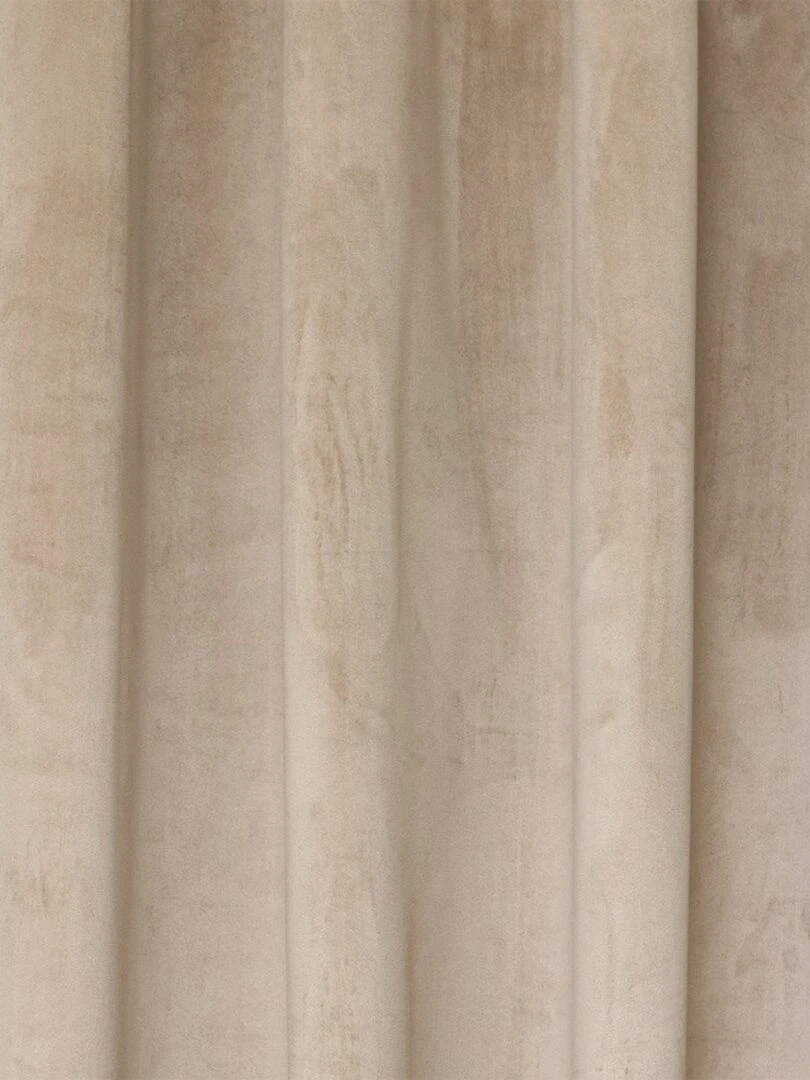 Rideau occultant à œillets 140x260 velours Théa beige   Beige