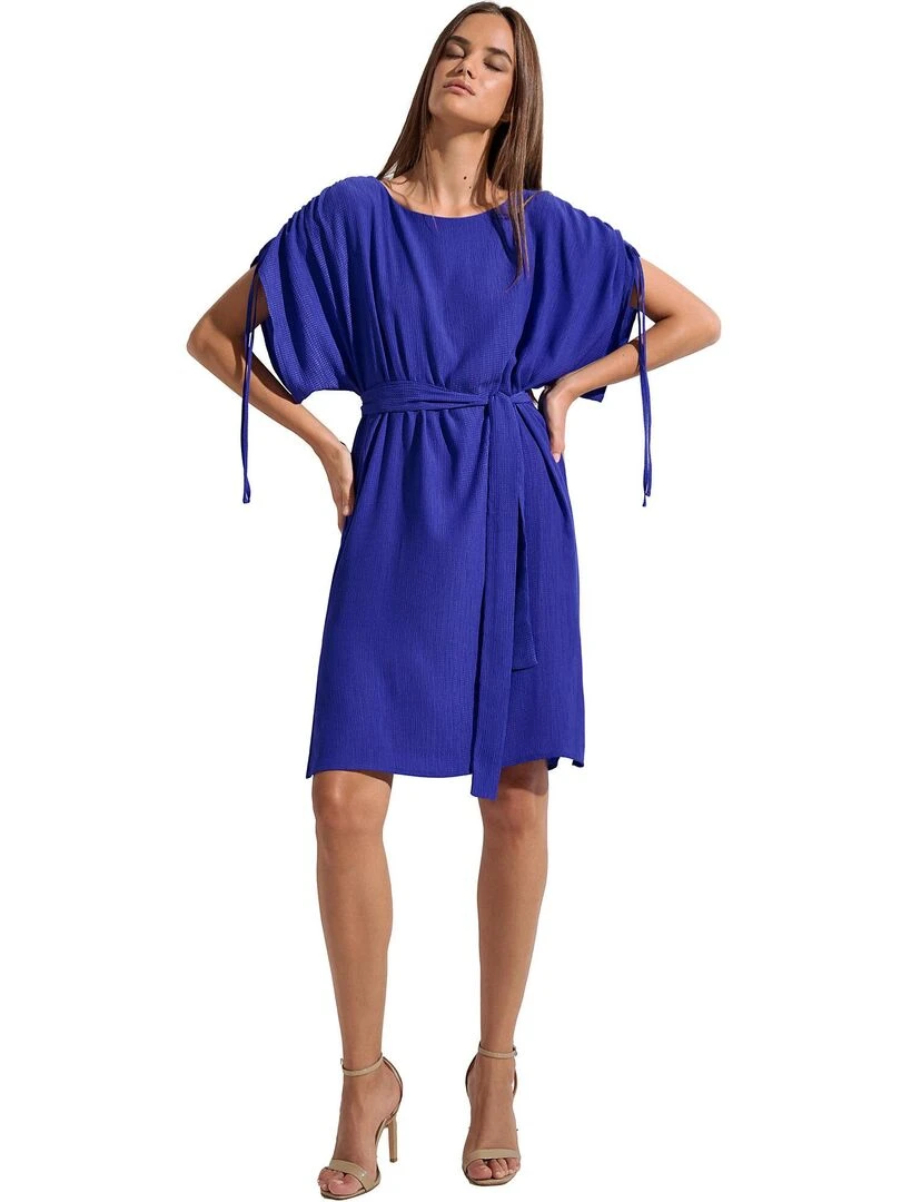 Robe estivale manches courtes Japan   Bleu