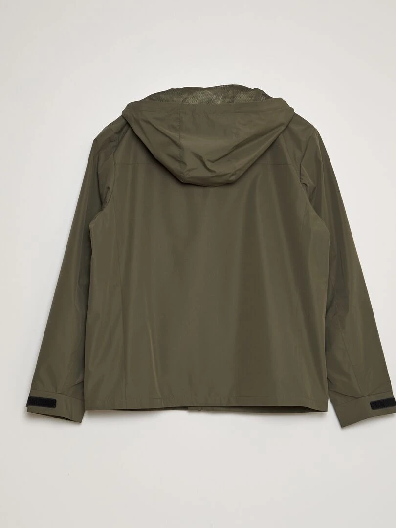 Parka courte et légère à capuche Kaki