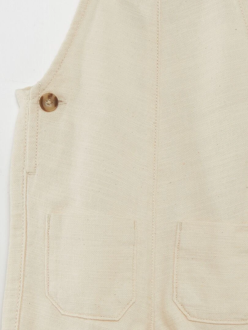 Salopette unie   Blanc