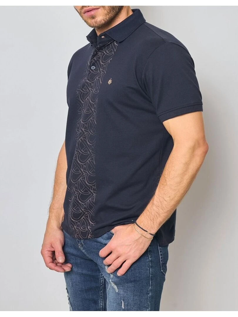 Polo manches courtes Kebello Bleu marine
