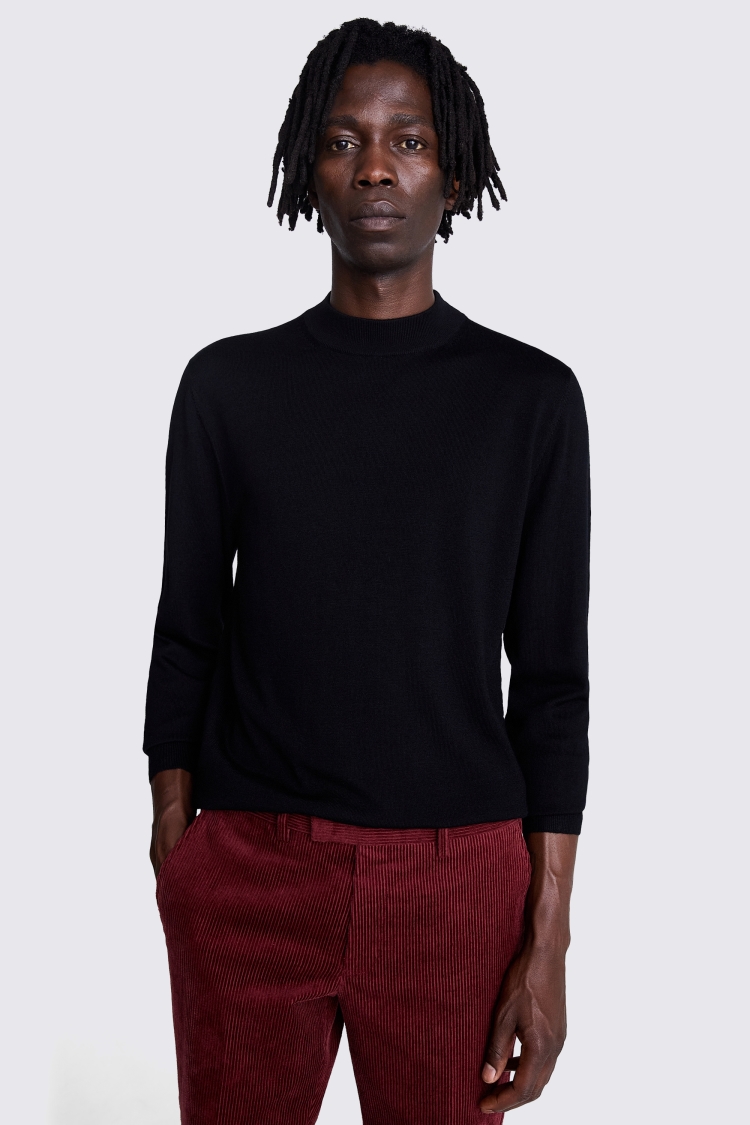 White Merino Mock-Neck Jumper   Buy Online at Moss