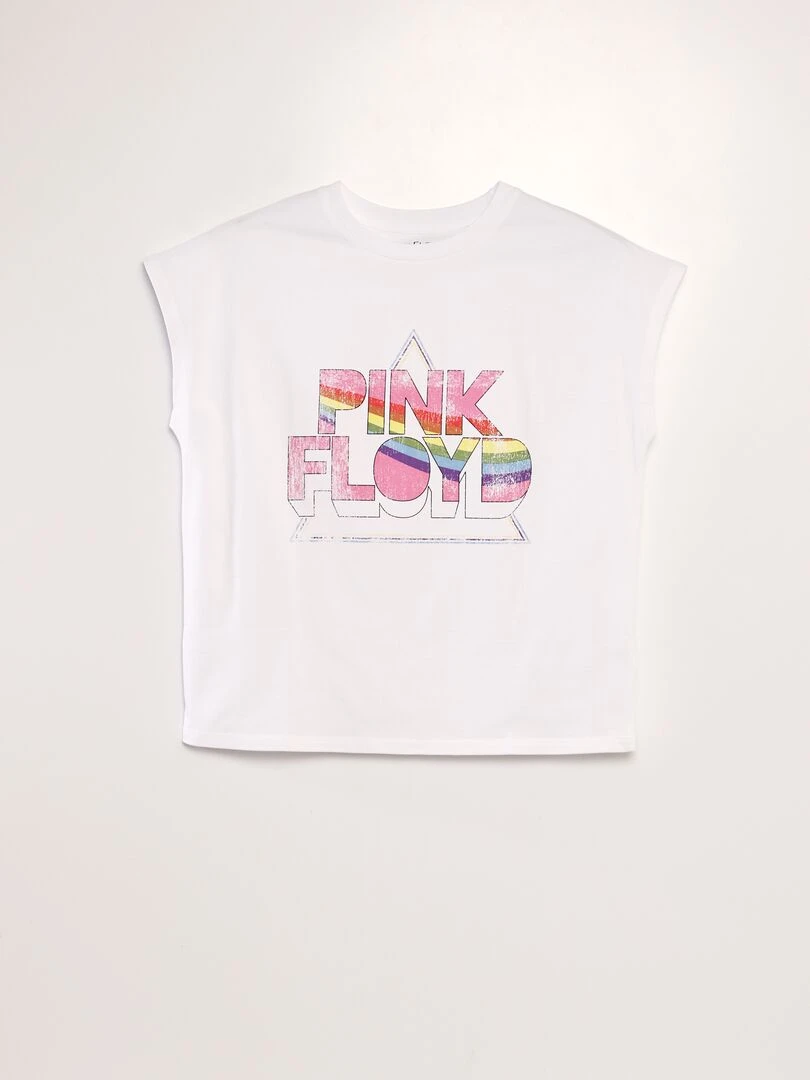 T shirt oversize 'Pink Floyd' blanc