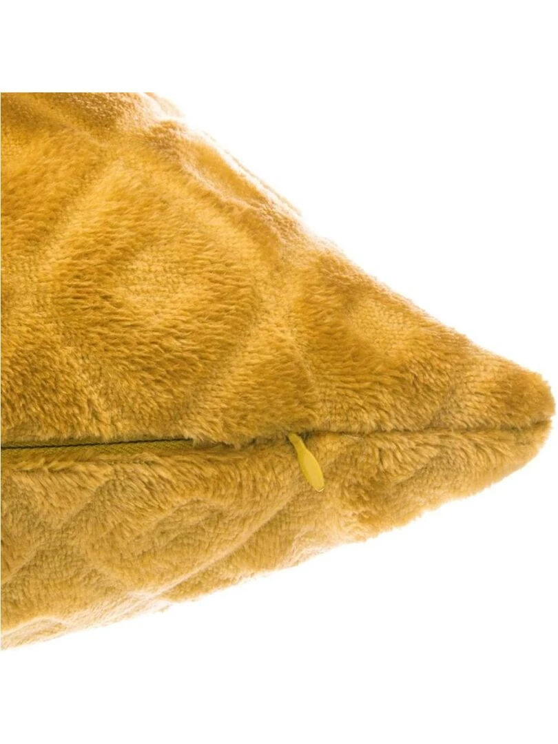 Coussin 40x40 cm Flan 3D Losange ocre   Jaune