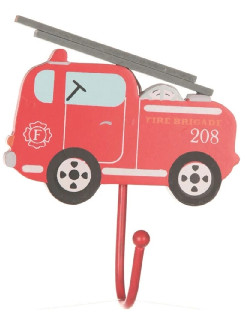 Patère camion de pompier Rouge