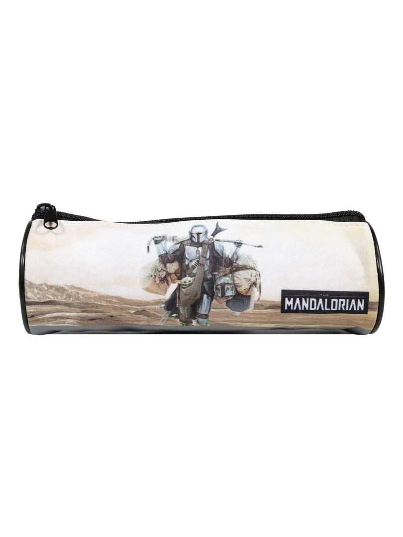BAGTROTTER Trousse scolaire ronde Disney Star Wars / The Mandalorian Grise Gris