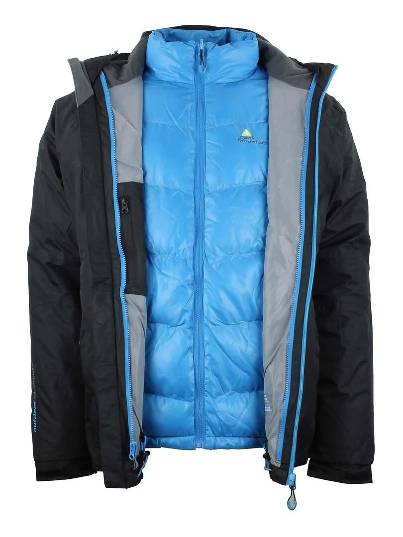 Blouson de ski 3 en 1 homme CIXI   PEAK MOUNTAIN   Noir Noir