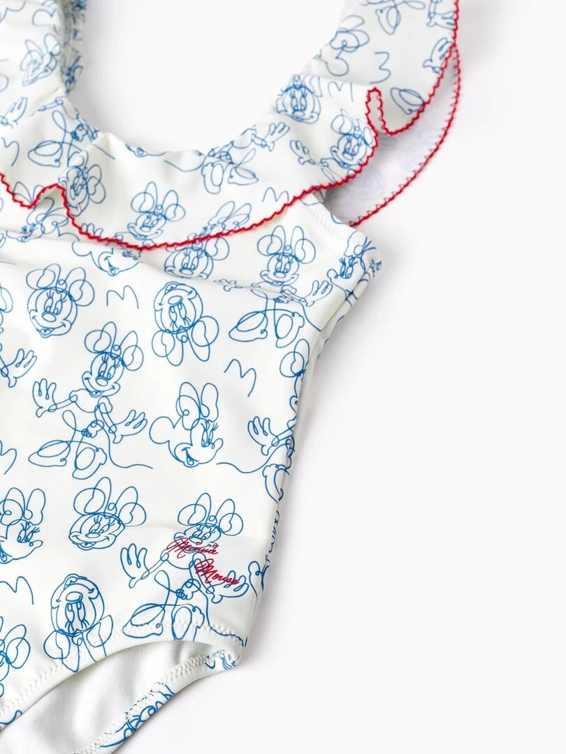 Maillot de Bain UPF80 pour Fille 'Minnie'   Blanc