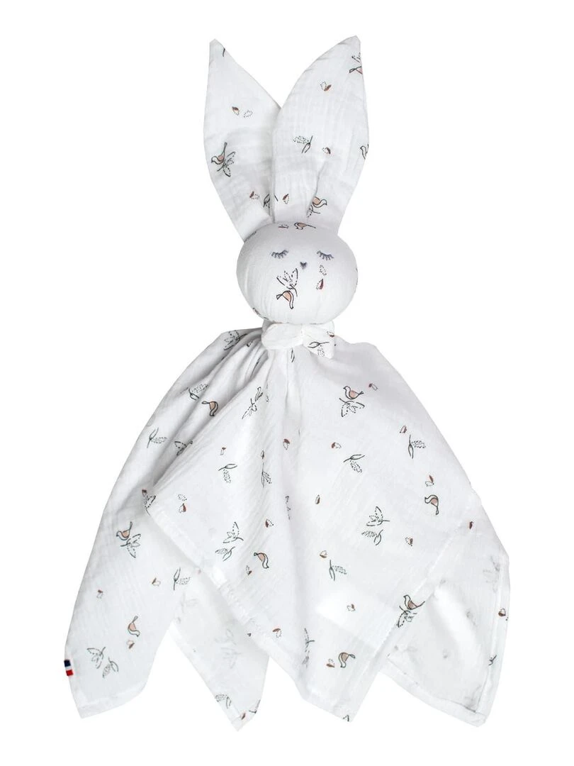 Doudou plat Lapin personnalisable Melody Multicolore