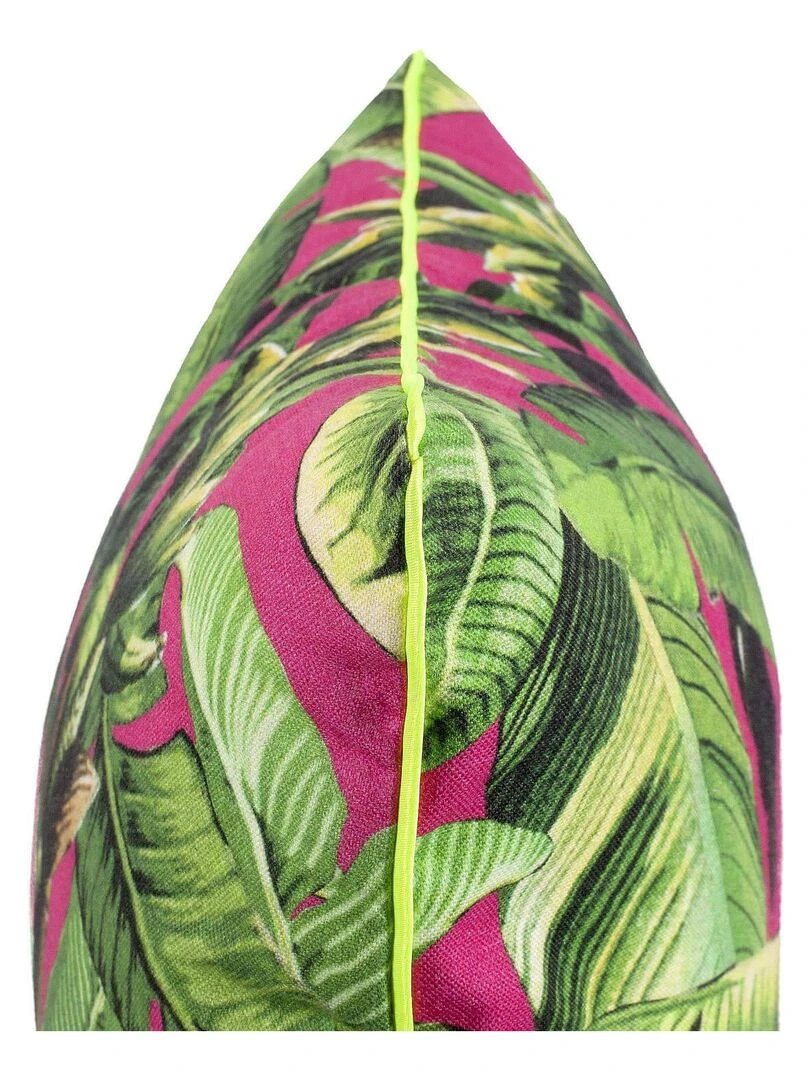 Housse de coussin décoratif Pink palm "Happyfriday" Blanc