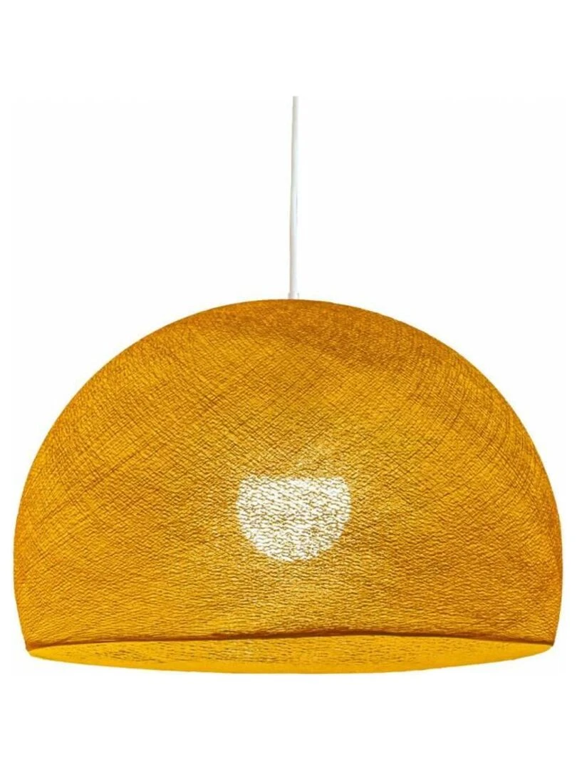 Abat jour coupole curry 67 avec suspension simple Jaune
