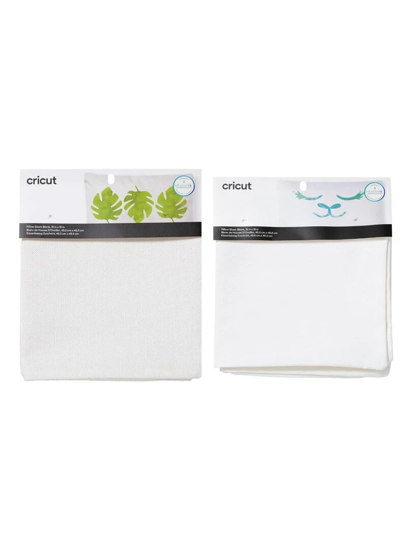 2 housses de coussin Cricut à customiser   45 5 x 45 5 Cm   N/A