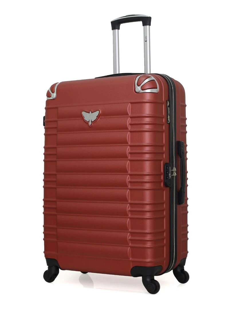 LPB LUGGAGE VALISE GRAND FORMAT ABS GIULIA 4 ROUES 75 CM Rouge