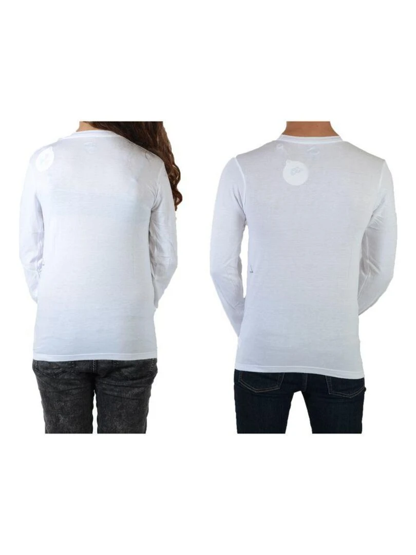 Tee Shirt Little Eleven Paris Rariel LS Mixte Garcon  Fille  Blanc   Blanc