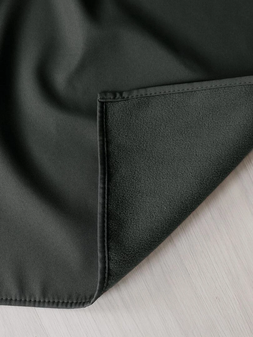 Rideau thermique en microfibre doublée   Gris foncé